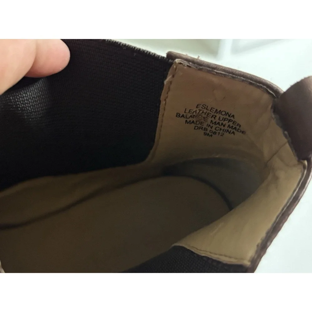 Easy Spirit Womens Brown Leather Eslemona Ankle Boots Almond Toe 9M Chelsea Boot